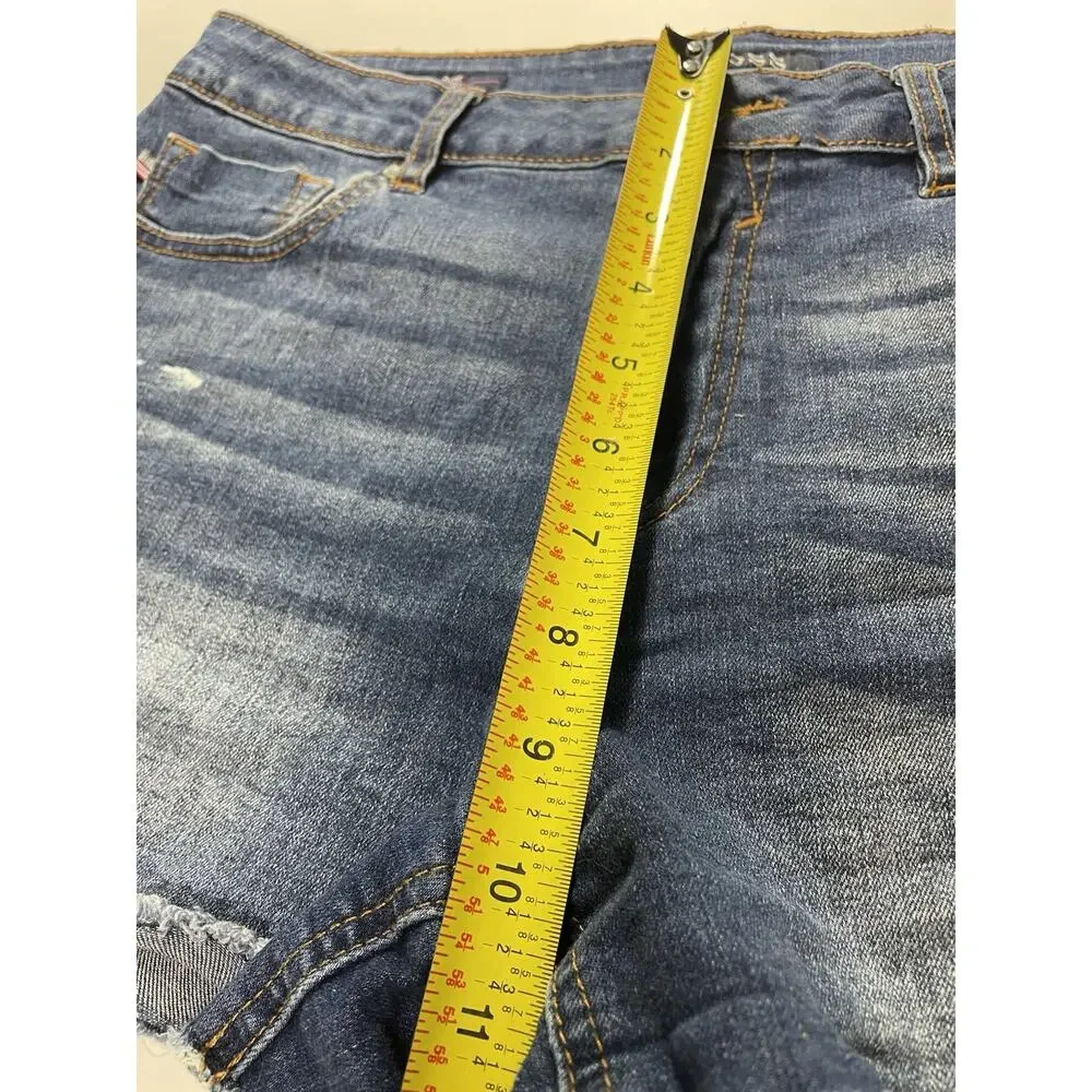 Vigoss Jagger Jeans Shorts Denim Classic Stretch High Rise Raw Hem Women’s W29